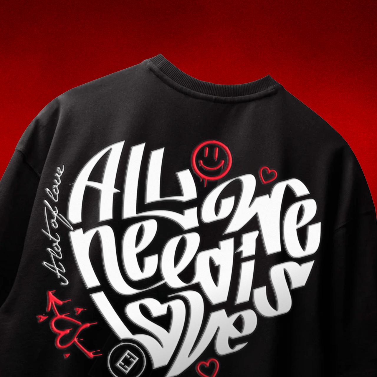 All We Need is Love Oversized Tee